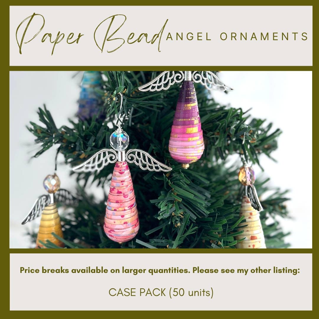 Allison Lake Handmade - Wholesale Ornament - Paper Bead Kerstvakantie Engel Ornament | Bundelpakket1