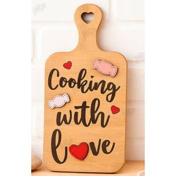 Valentine's Day Kitchen Cutting Board Decor for wholesale by Finding Farmhouse Crafts & More