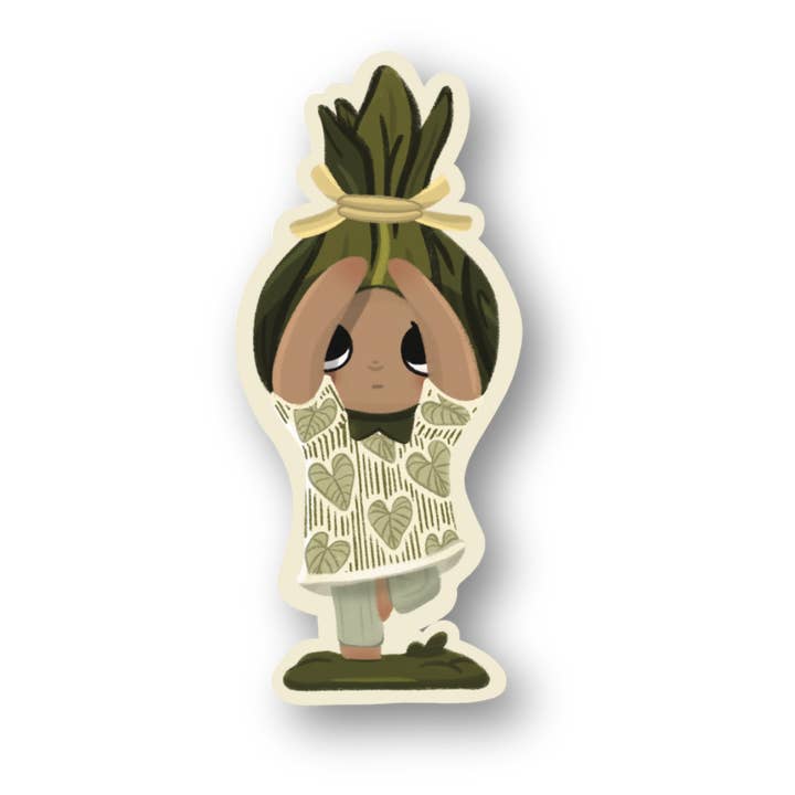 Little Miss Laulau Sticker for wholesale by Hananea Hawaii