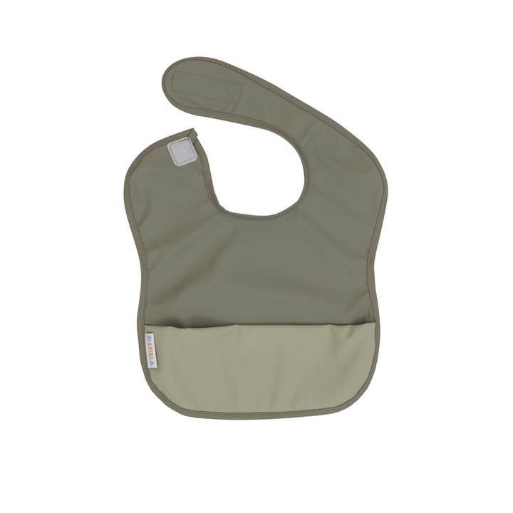 All4Ella - Wholesale Baby bib – baby - Recycled pouch bib - Two-tone Sage