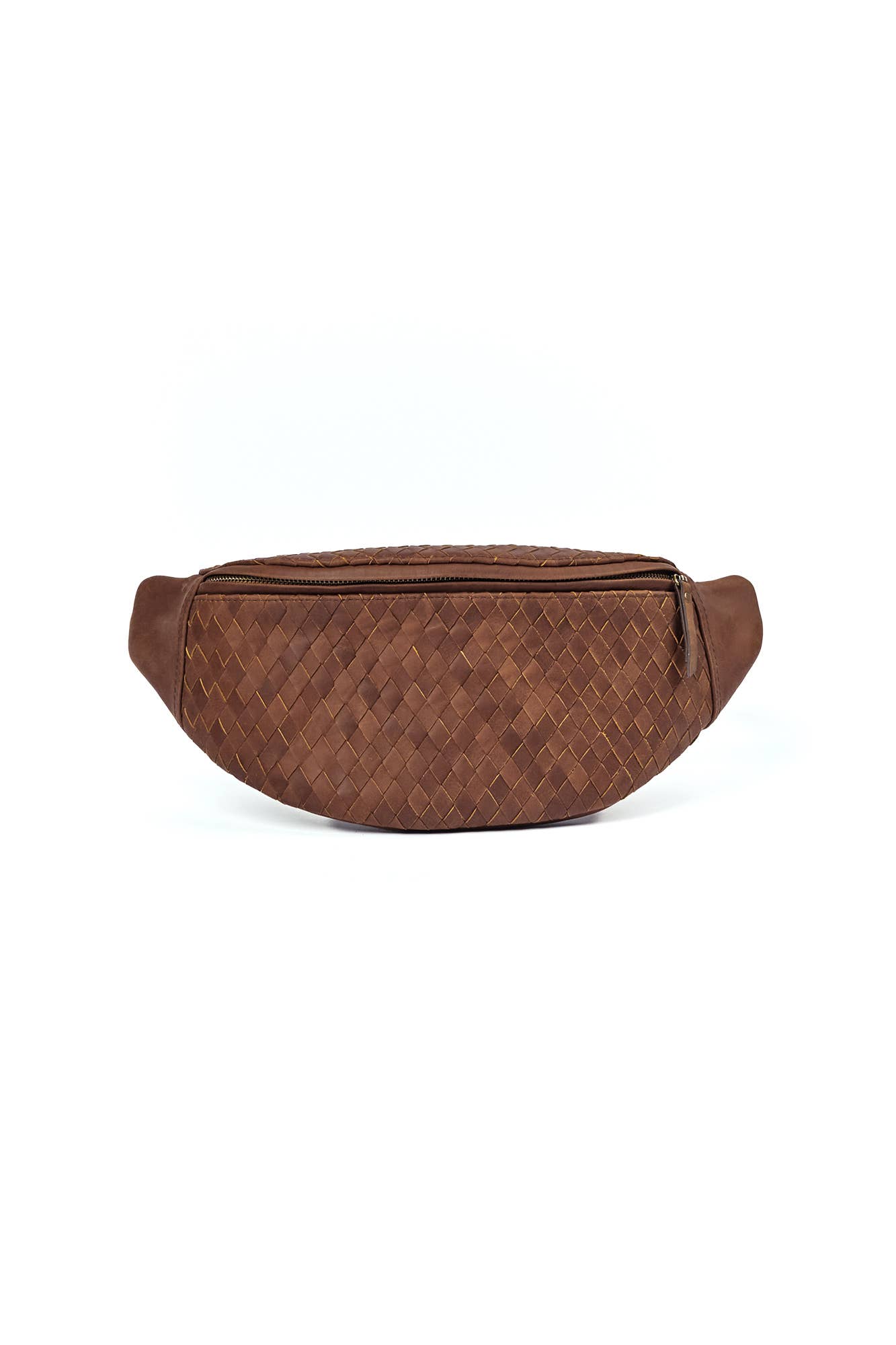 MANDRN - Wholesale Crossbody Bag - Women's - Woven Atlas - Saddle (Dark)