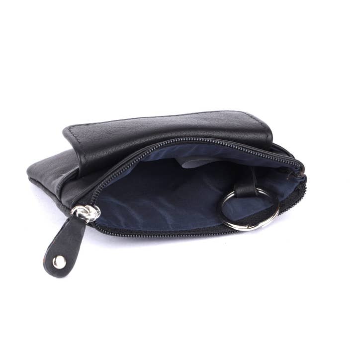 SLIDEUP - Wholesale Pouch – Women’s - Minikin Leather Key Pouch - Black1