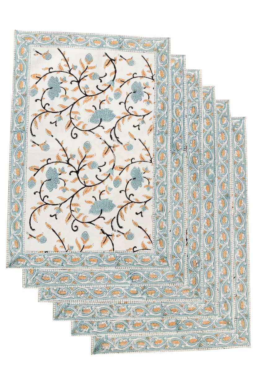 Sevya Handmade – Engroshandel Dækkeserviet – Sølvfarvede blomster-bordskånere, sæt med 66