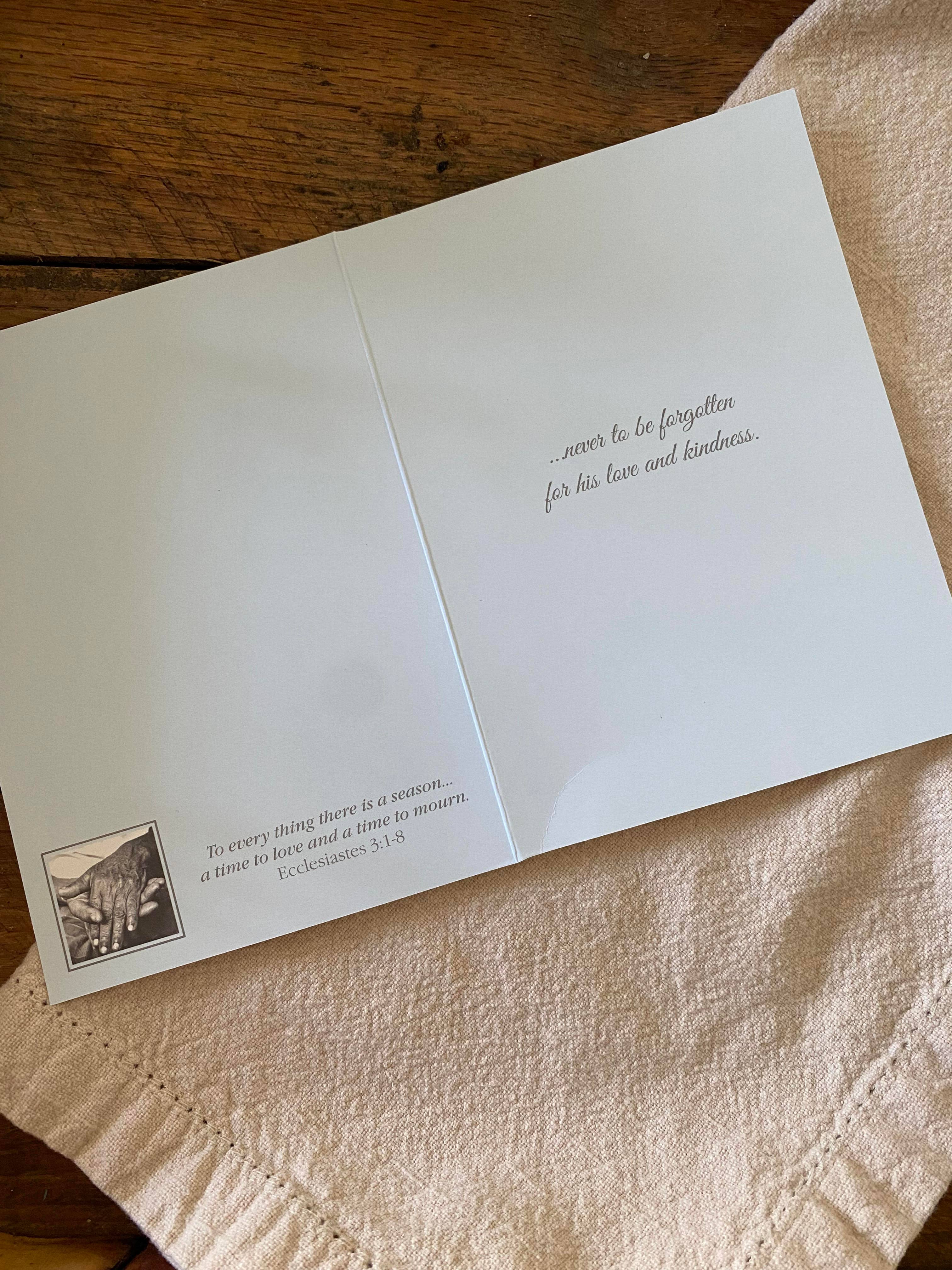 Gracefully Yours - Wholesale Sympathy Card - Sympathy Cards - "Hands" (4 designs - 12 pack)3