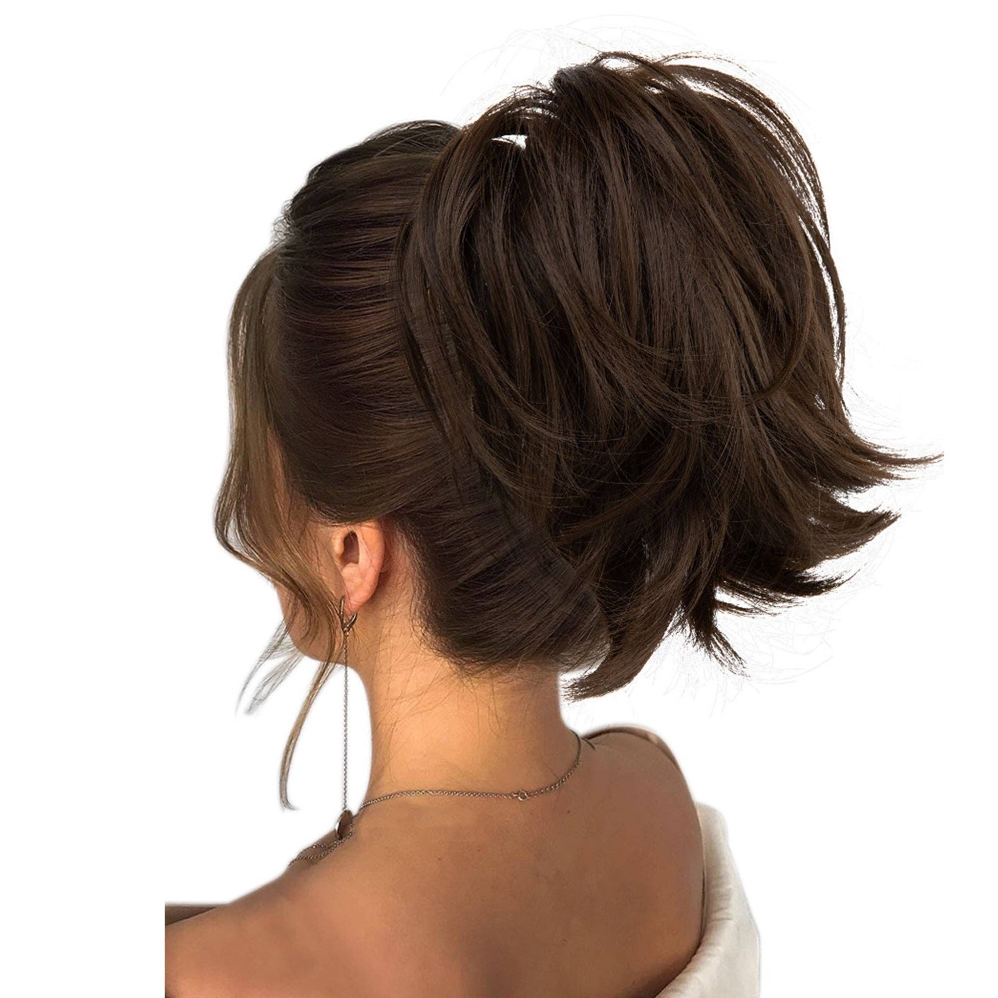 AK Brand - Wholesale Hair Extensions - Short Tousled Ponytail Hairpiece with Claw Clip6