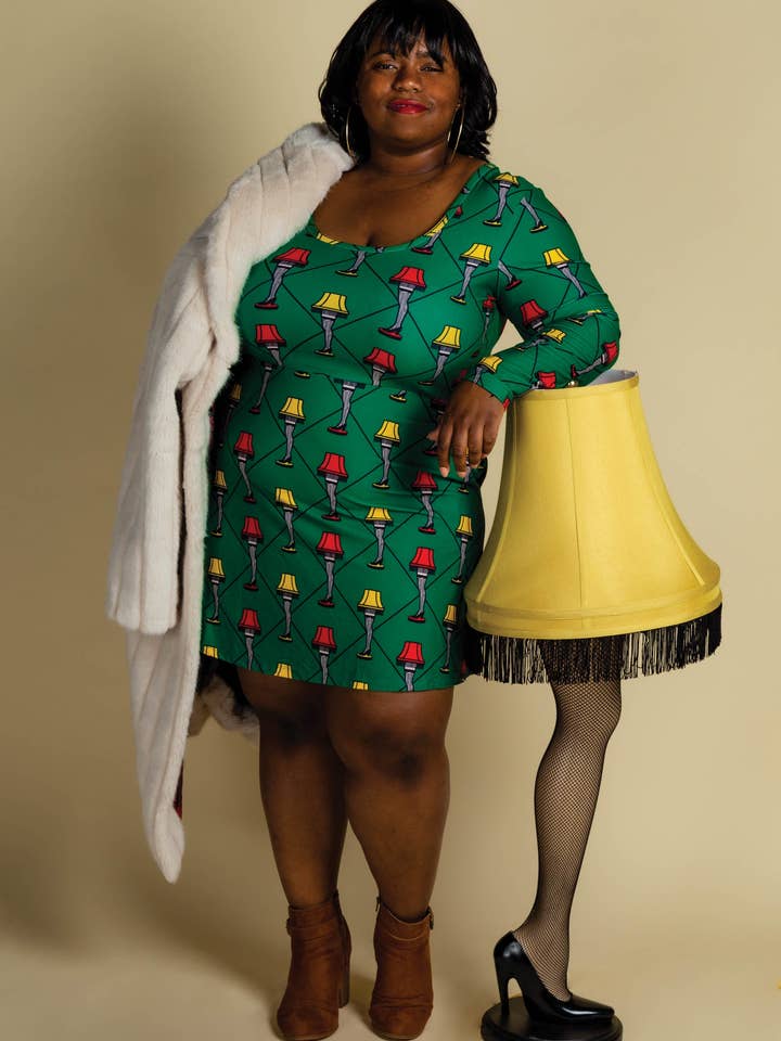 Shinesty, Inc - Vente Robe – femme - La Fragile | Robe Patineuse de Noël avec Lampe de Jambe2