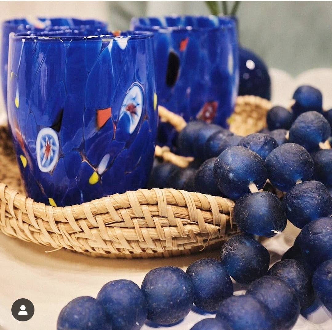 Alice Sturzinger LLC - Wholesale Drinking Glass/Cup - Venezia Murano Glass Cup- Assorted Color Opt13