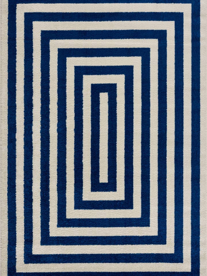 Abani Casa Contemporary Navy and Cream Area Rug for wholesale by Abani Rugs