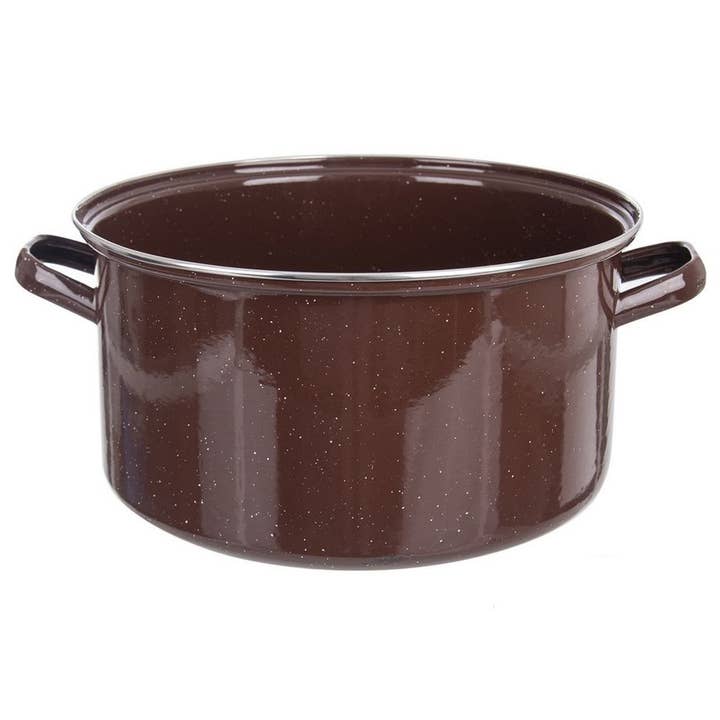 Pot émaillé marron MARRON 36 cm, 15 l pour la vente par Vilde