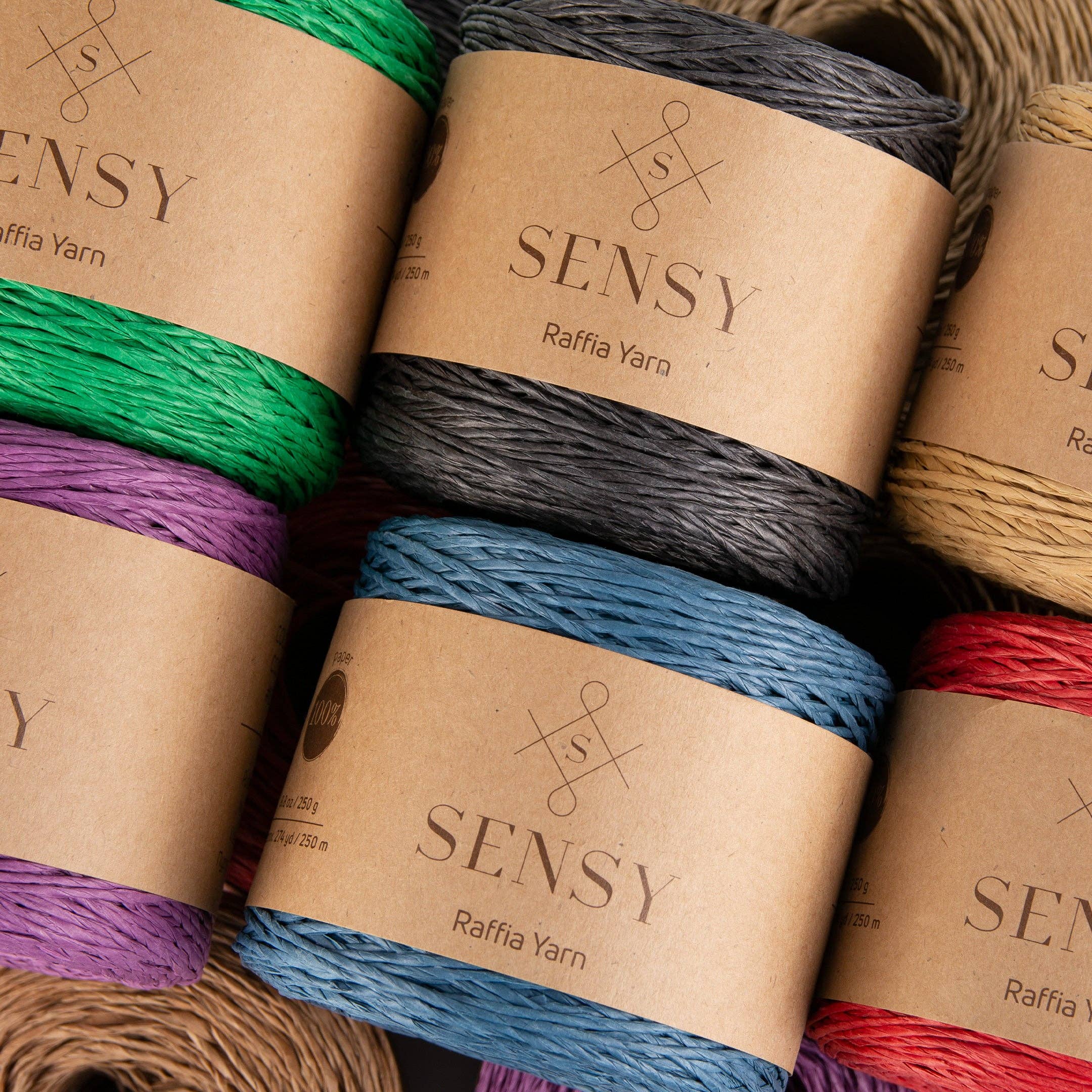 Sensy - Venta al por mayor Hilos - Sensy Hilo de rafia 100 % papel, 250 m (274 yd)8