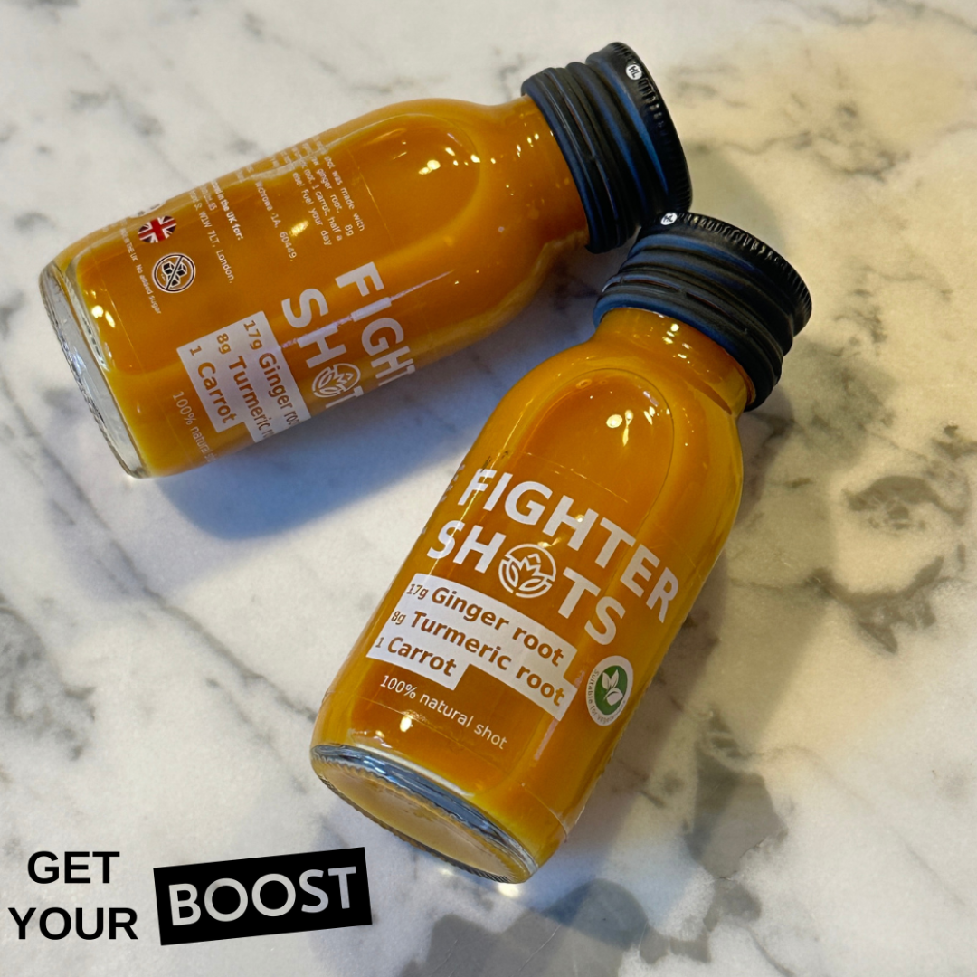Fighter Shots - Wholesale Wellness Juice/Tonic - Carrot + Ginger + Turmeric Shot 12 x 60ml5