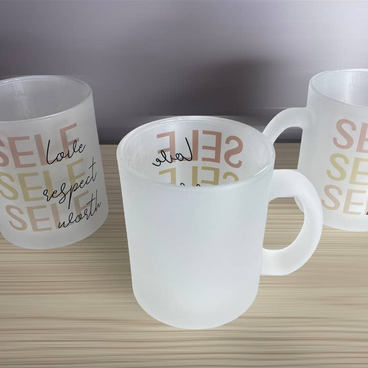 D2JCrafts - Wholesale Coffee Mug - Self Love, Self Respect, Self Worth,Frosted Coffee Mug3