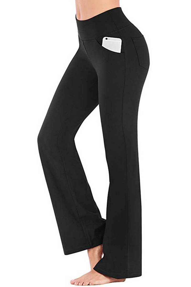 NINEXIS - Wholesale Pants - Women's - CWBLP01152_WOMEN HIGH WAIST FLARE LEG YOGA PANTS2