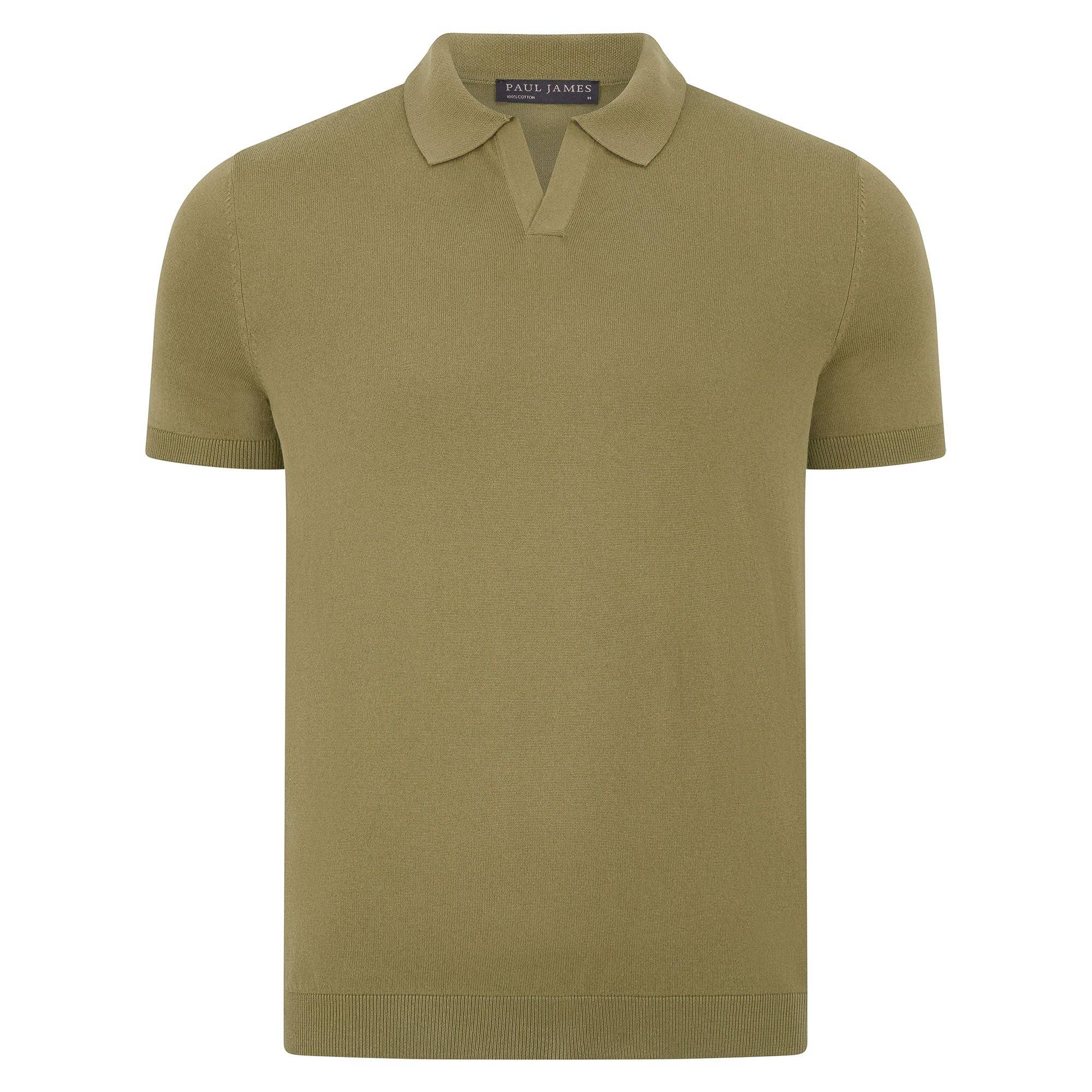 Paul James Knitwear - Wholesale Polo - Heren - Heren Ultra Fijne Katoenen Poloshirt Zonder Knopen32