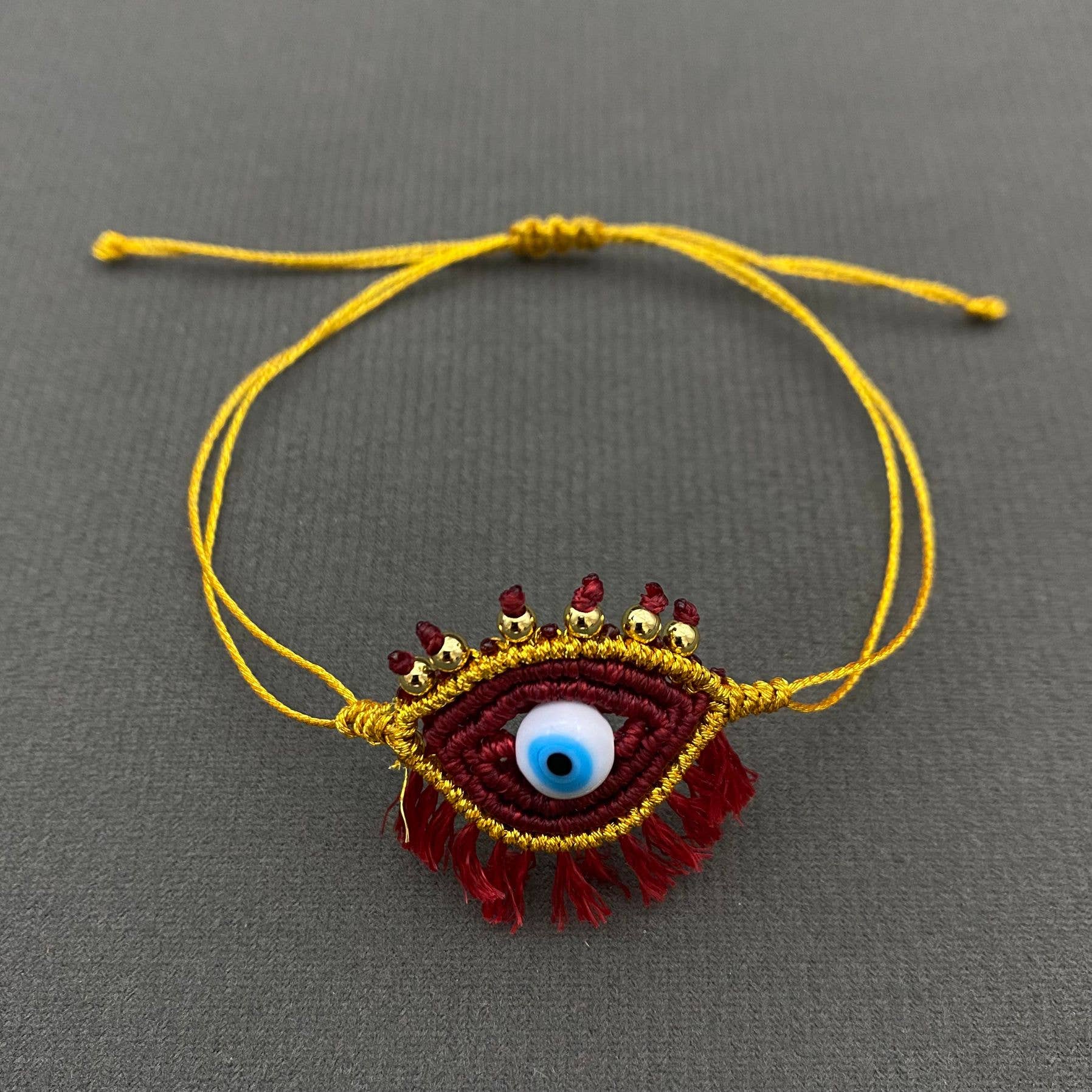 Mio Queena - Wholesale Charm/Dangle Bracelet - Woven with Polyester Thread Evil Eye Charm Bracelet5