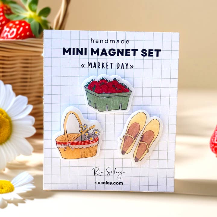 Håndlavet Mini Magnet Sæt – Markedsdag for engroshandel hos Rio Soléy
