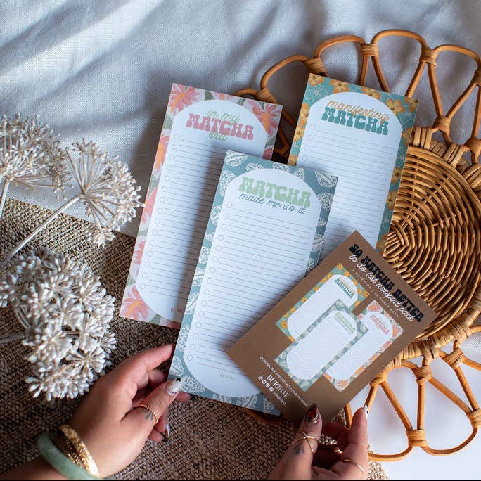 Bujo Bae - Wholesale Notepad - So MATCHA Better I To Do List Notepad PACK3