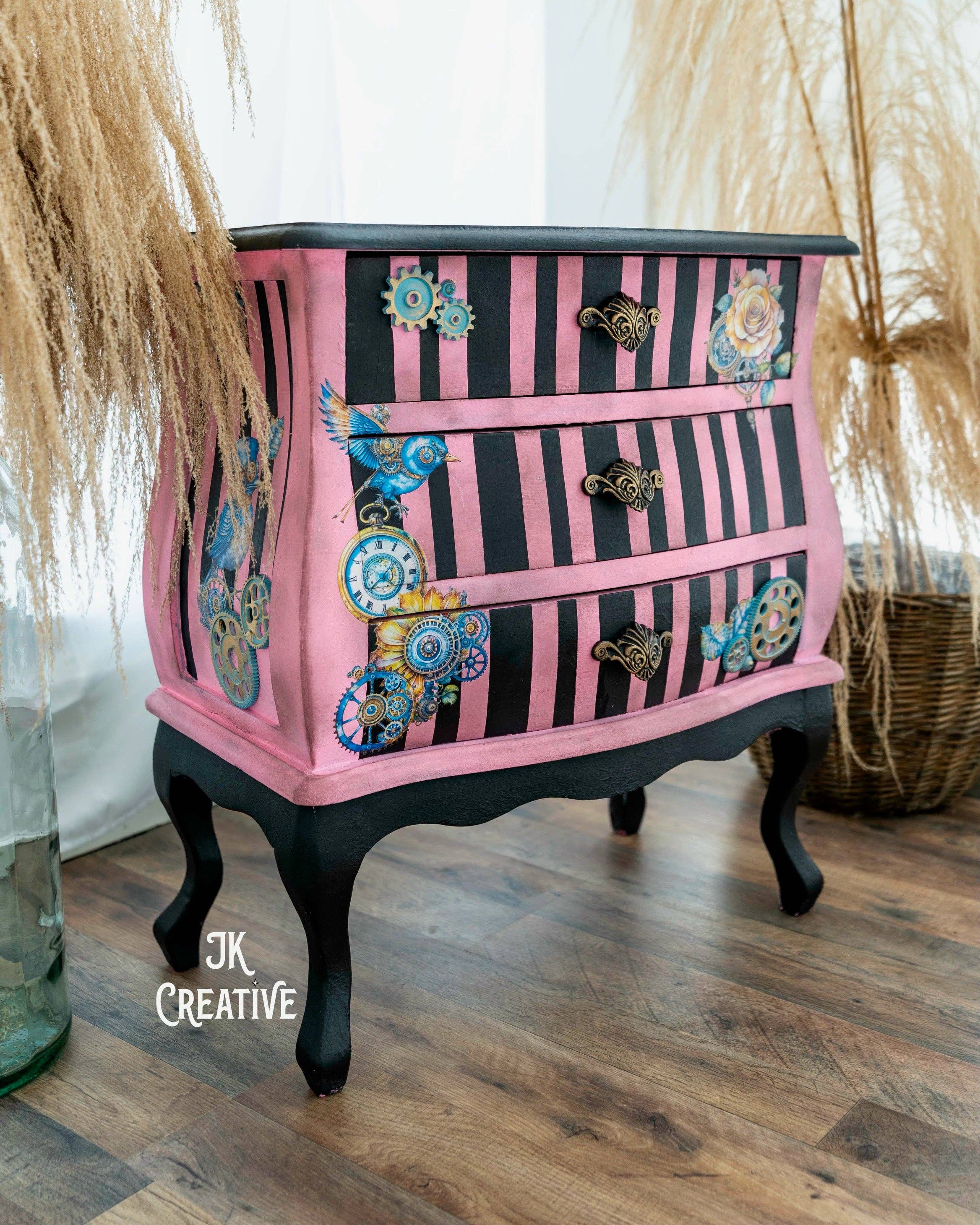 Undead Furniture Co - Wholesale Sublimation Transfer - NEW "Steampunk Birds" Mini Rub-On Transfer Set8