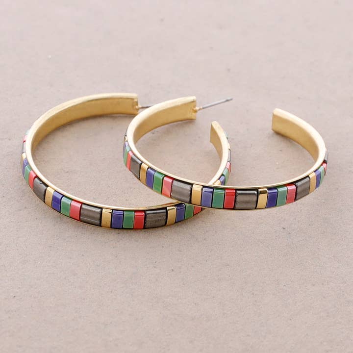 Orecchini Cerchio Perline Colorate per la vendita all'ingrosso da parte di Sonata