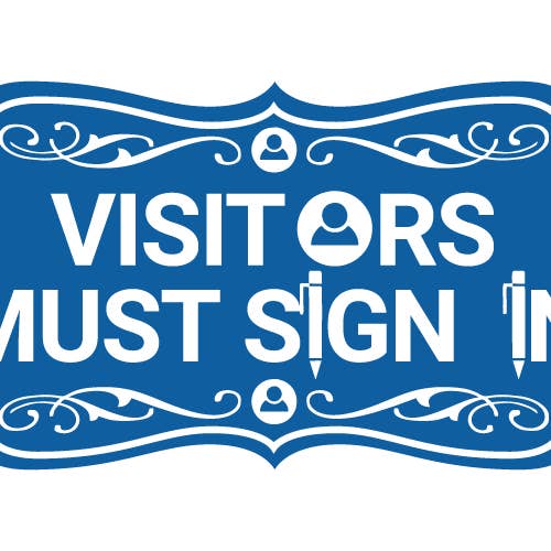 Les visiteurs du designer doivent s'inscrire panneau mural ou de porte pour la vente par All Quality