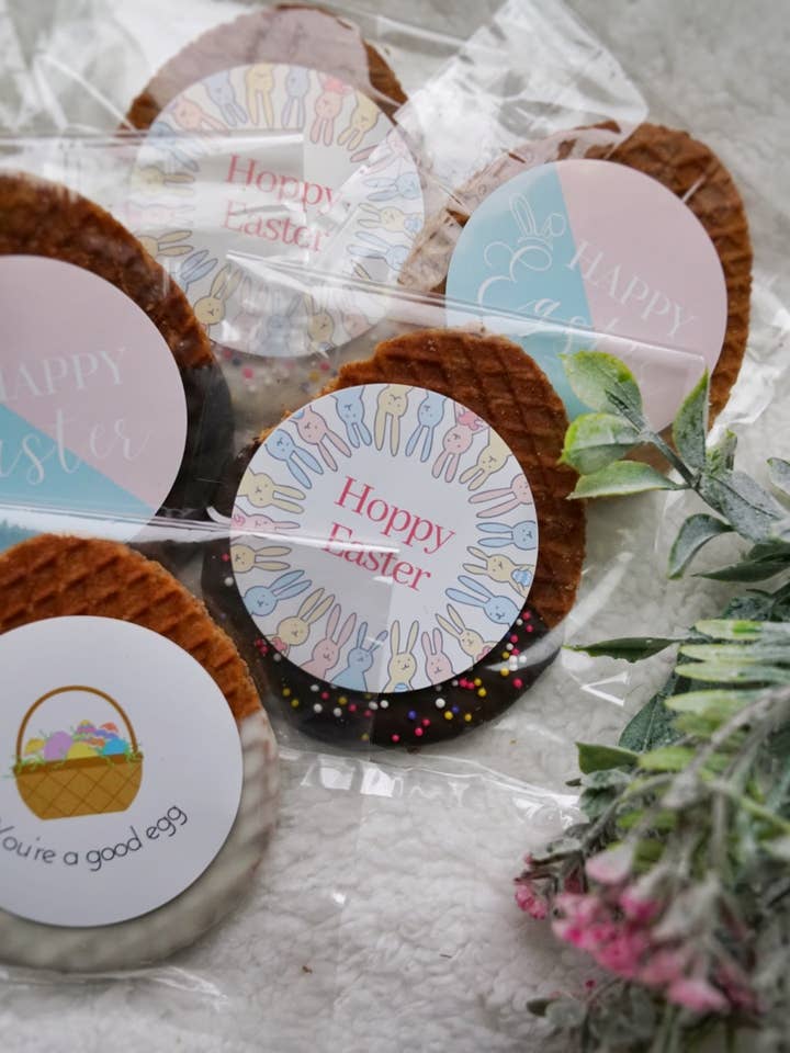 Easter Egg Stroopiegrams for wholesale by Lancaster Stroopie Co.