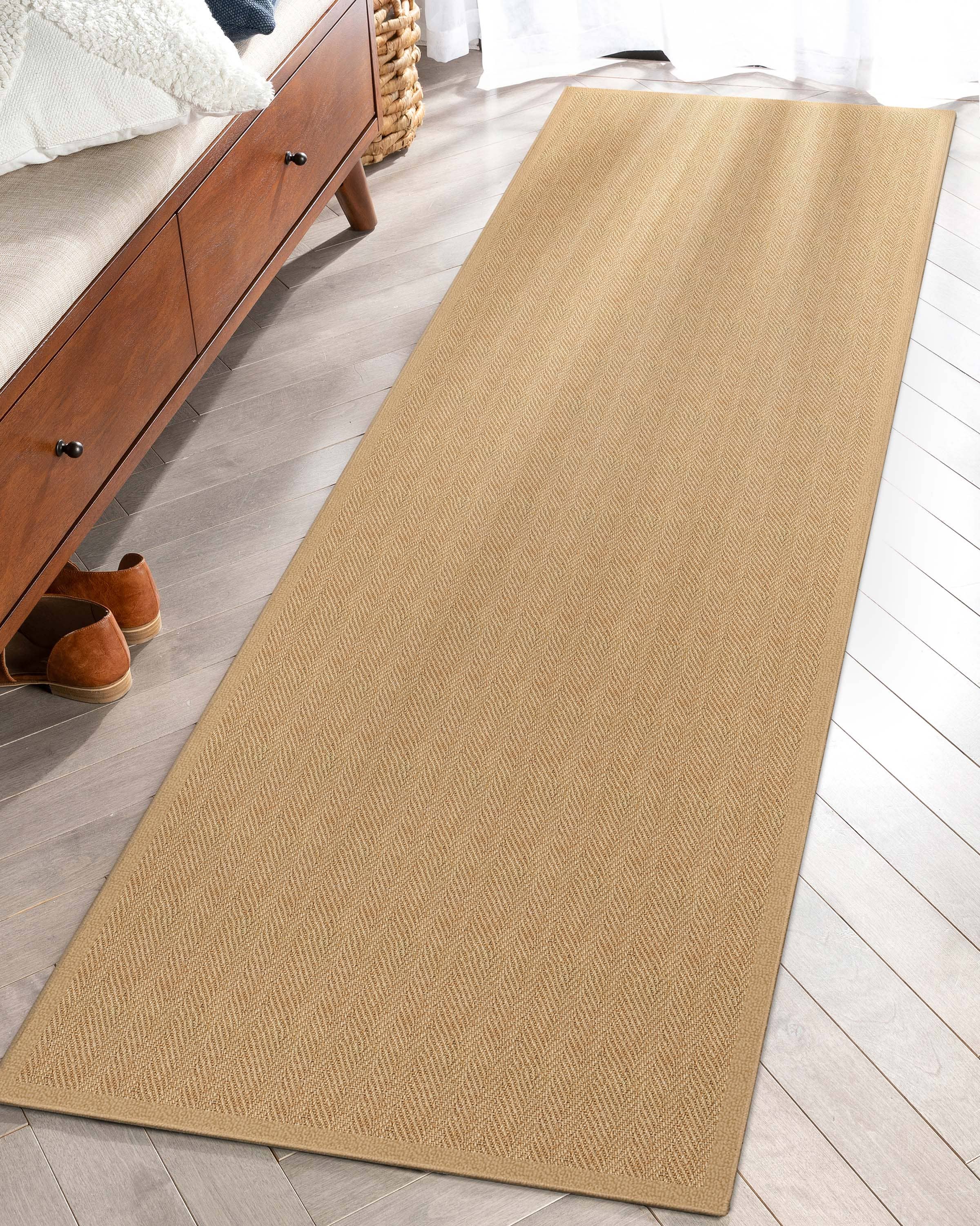 Well Woven - Wholesale Area Rug - Faux-Jute Boerboel Geometric Herringbone Beige Flatweave Rug9