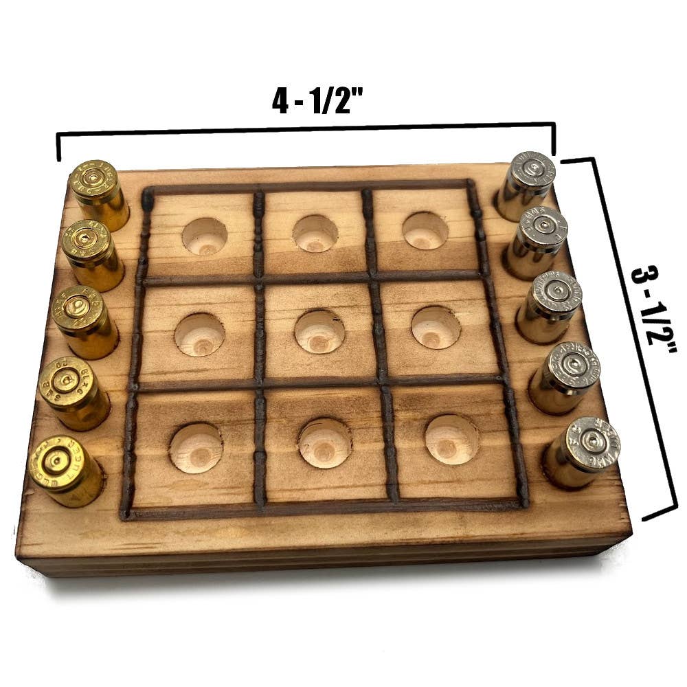 Vermont Cut Coins & 2nd Shot Round - Wholesale Board Game - Tic Tac Toe Game with Bullet Casings, Man Cave7
