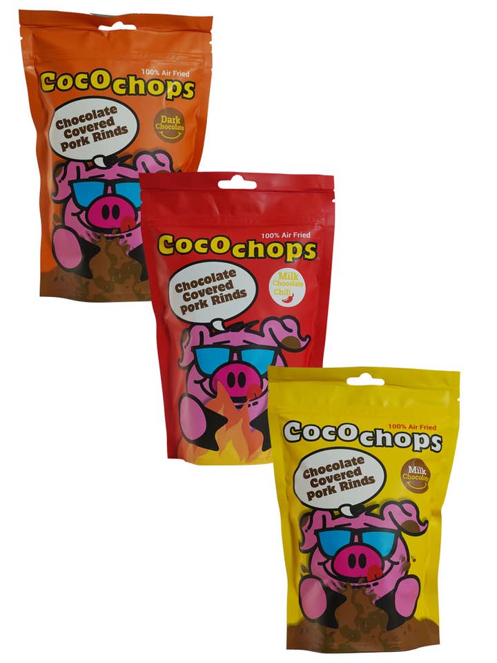 3 Bag Combo - All 3 Chile Dark Chocolate for wholesale by Thoughtful Snacks / Coco Chops