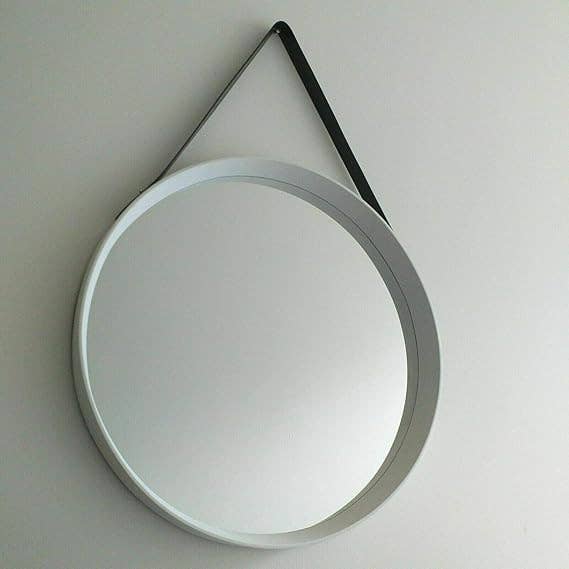 Round White Mirror Faux Leather Strap 52 cm for wholesale by DEENZ
