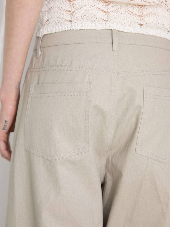 CUBIC - Wholesale Pants - Women's - 100% Cotton Draped Oversized Wide-Leg Casual Pants17