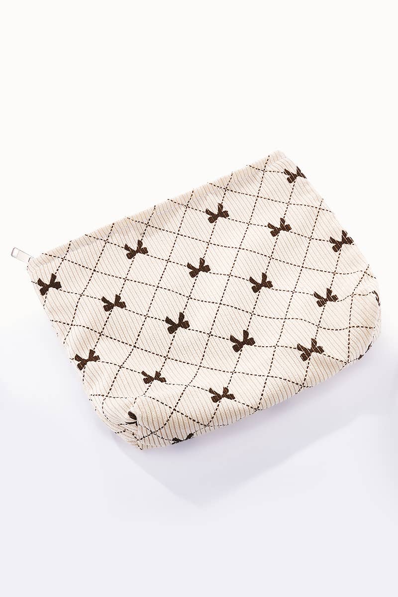 BYREN | ÉLINE L'ATELIER - Wholesale Toiletry Bag - Women's - Bow tie pattern pouch CY203-204JH0