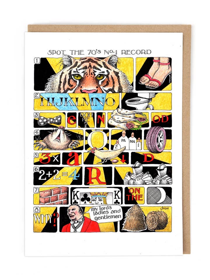 SPOT IT ANNÉES 70 pour la vente par Cath Tate Cards