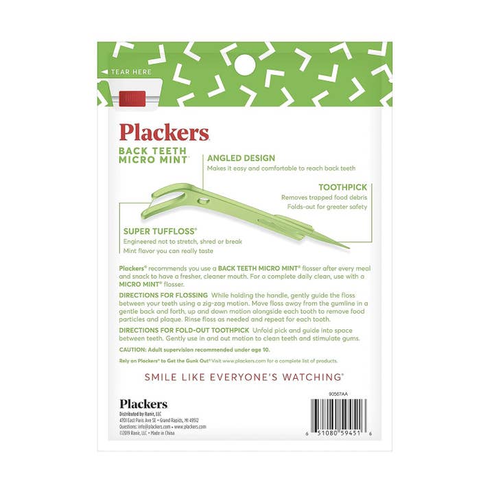 First Choice Buying – wholesale Floss – Plackers Back Teeth Micro Dental Flossers, Mint, 75 Count1