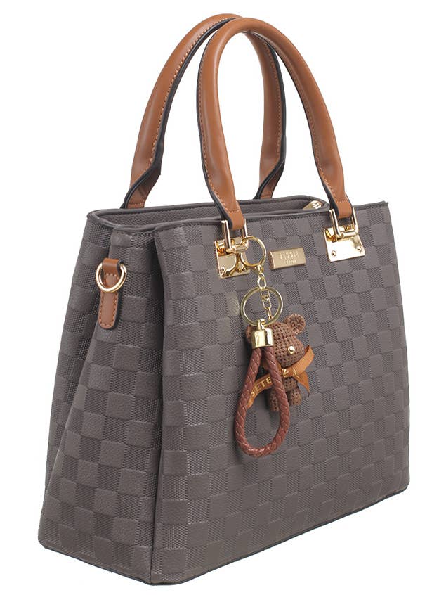 VÉRIFIER LE CABAS AVEC PORTE-CLÉS pour la vente par Bessie London