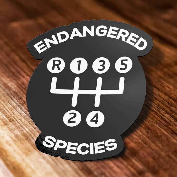 Sticker Bull - Wholesale Sticker - Endangered Species Five Speed Manual Car Waterproof Vinyl Sticker Decal for Car, Waterbottle and, Laptop