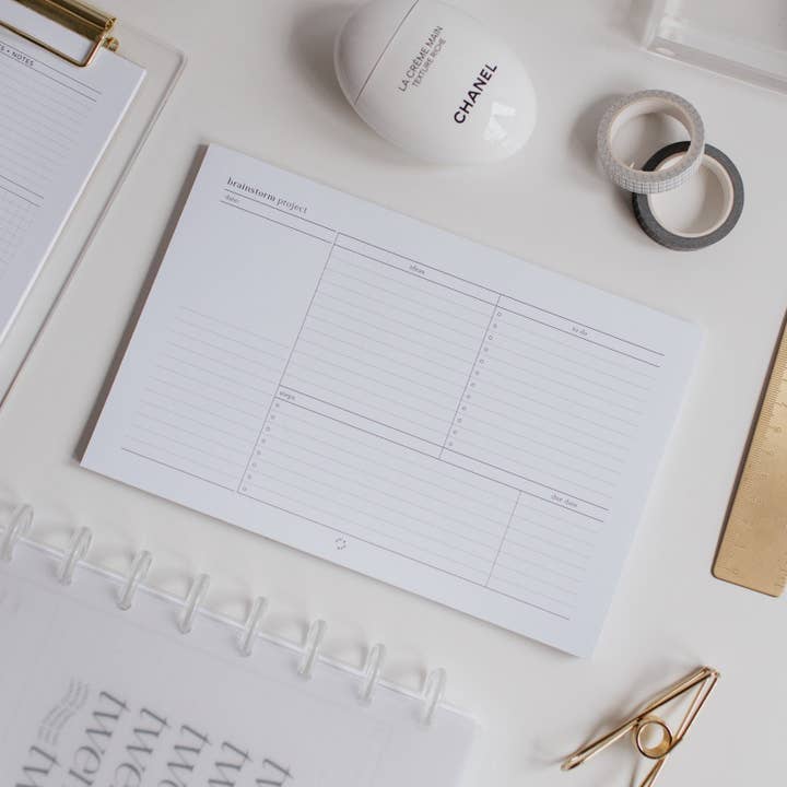 Brainstorm Notepad | Half Letter for wholesale by Poi & Hun
