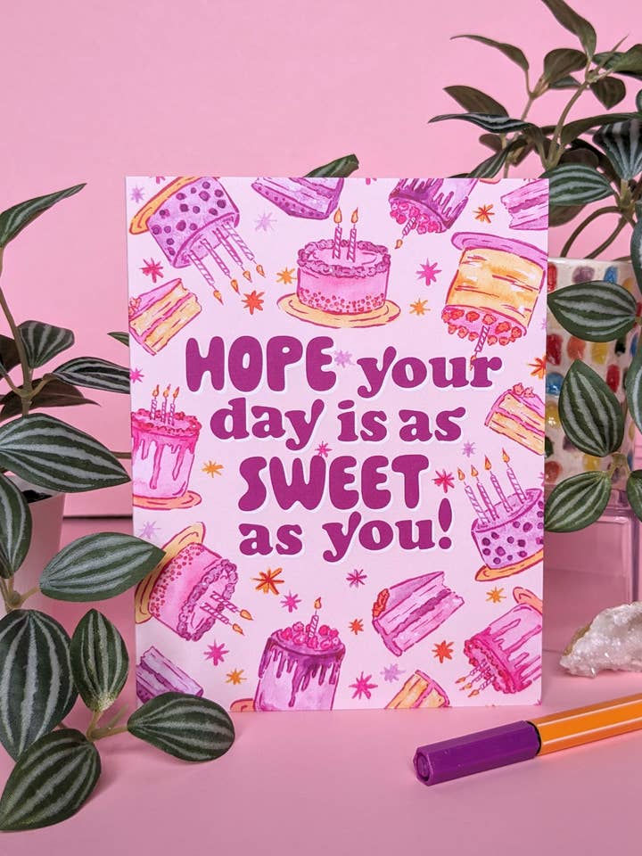 Hoppas din dag är lika söt som du! Födelsedag gratulationskort för wholesale av Laura Jane Kirton