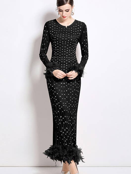 Black WOMEN FASHION MAXI PARTY DRESS for wholesale on Faire2