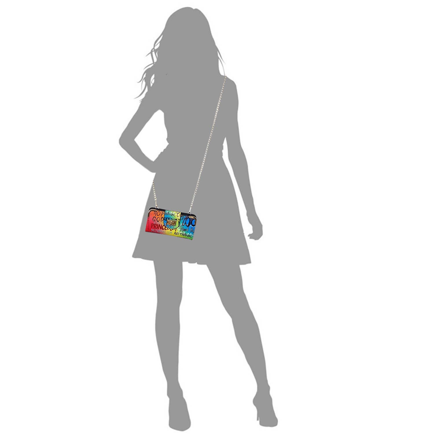 M&M HANDBAGS, LLC. - Wholesale Crossbody Bag - Women's - GP041 Multi Graffiti Turn Lock Crossbody Wallet5