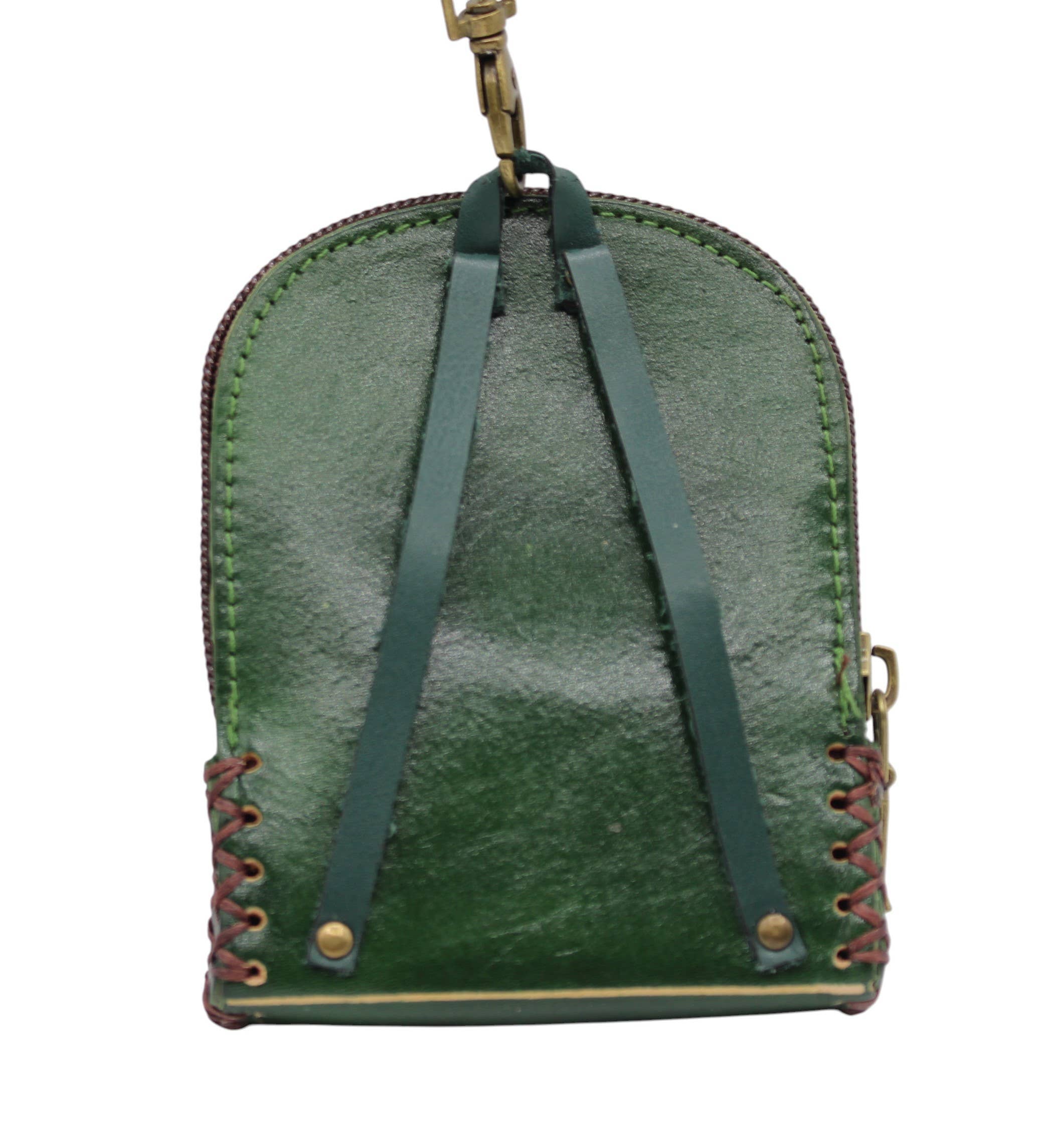 Sunflower Handmade leather inc - Wholesale Portemonnee - Dames - AE003 handgemaakte leren vleermuis muntportemonnee mini rugzak6