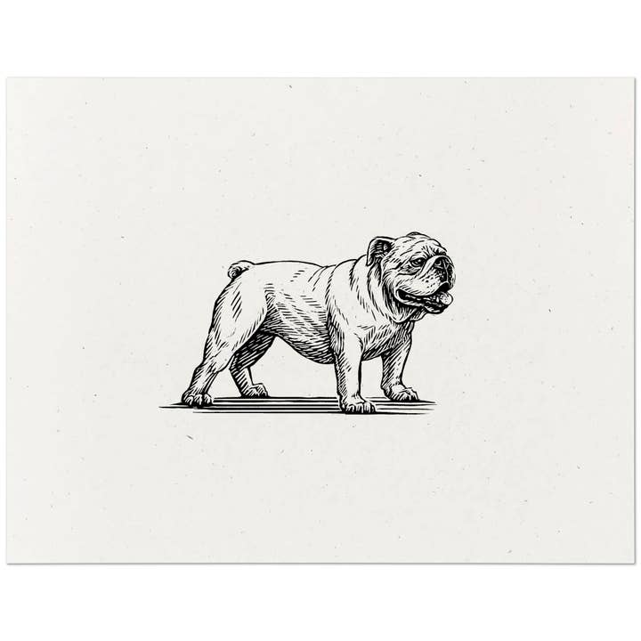 Imprimé Bulldog pour la vente par Dog Gone Studios