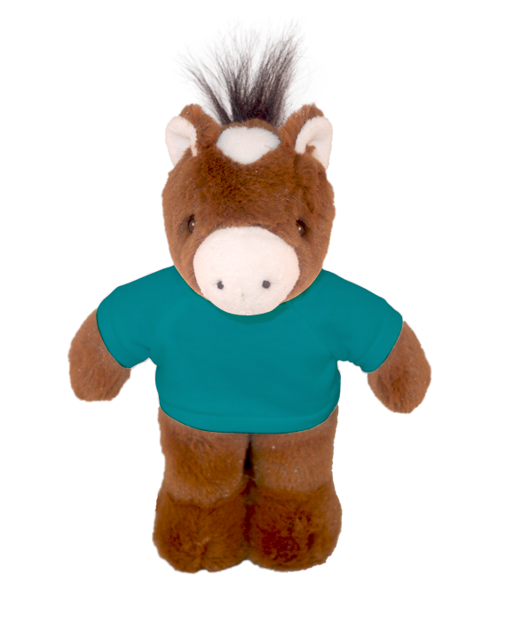 Plushland - Wholesale Stuffed/Plush Toy - Kids & Baby - Plush Floppy Horse with Personalized Tee  8"13