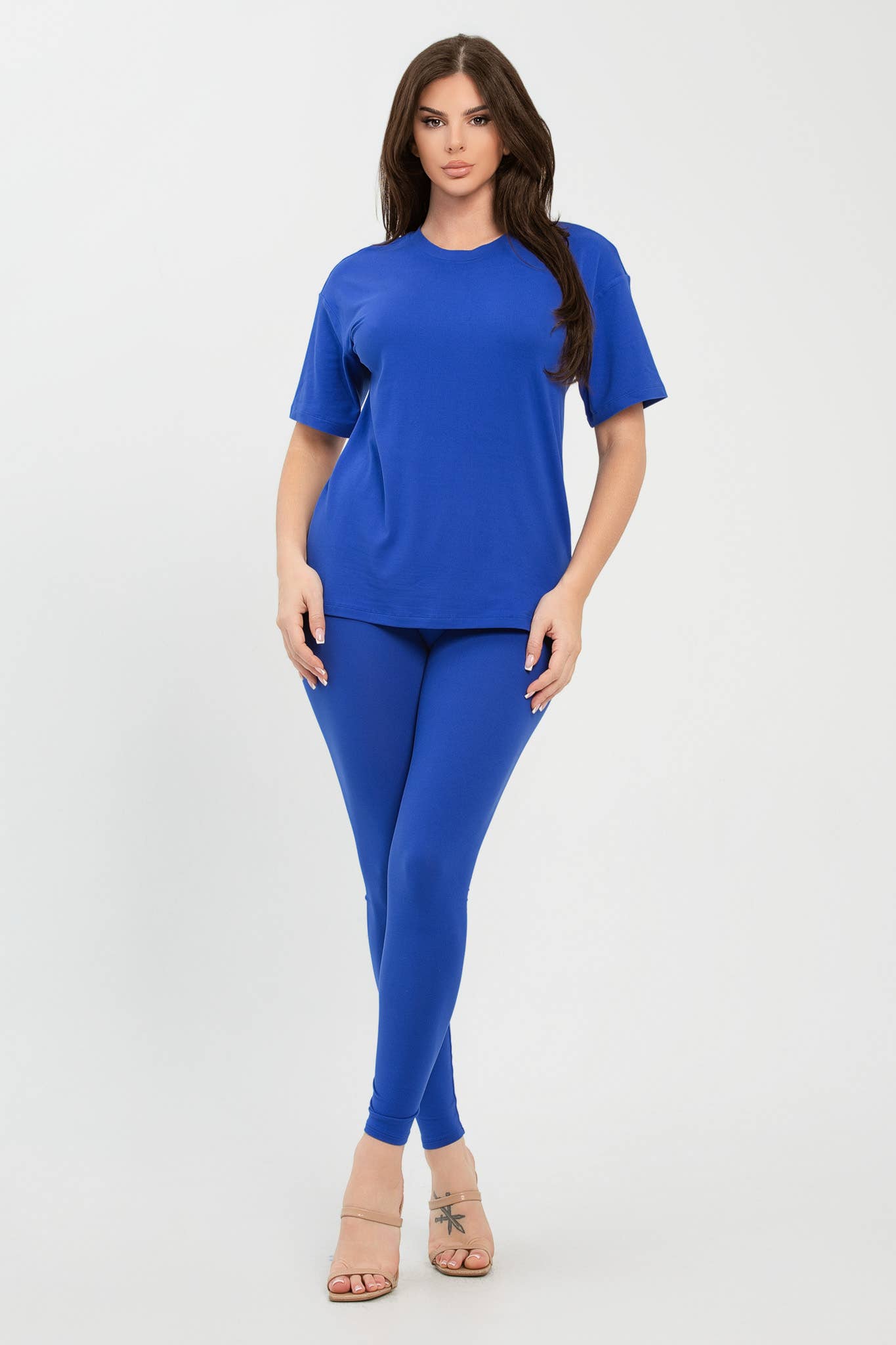 Julia by LoveJ – wholesale Set med topp och byxa – Dam – Set med borstad Dty rundhalsad topp och leggings29