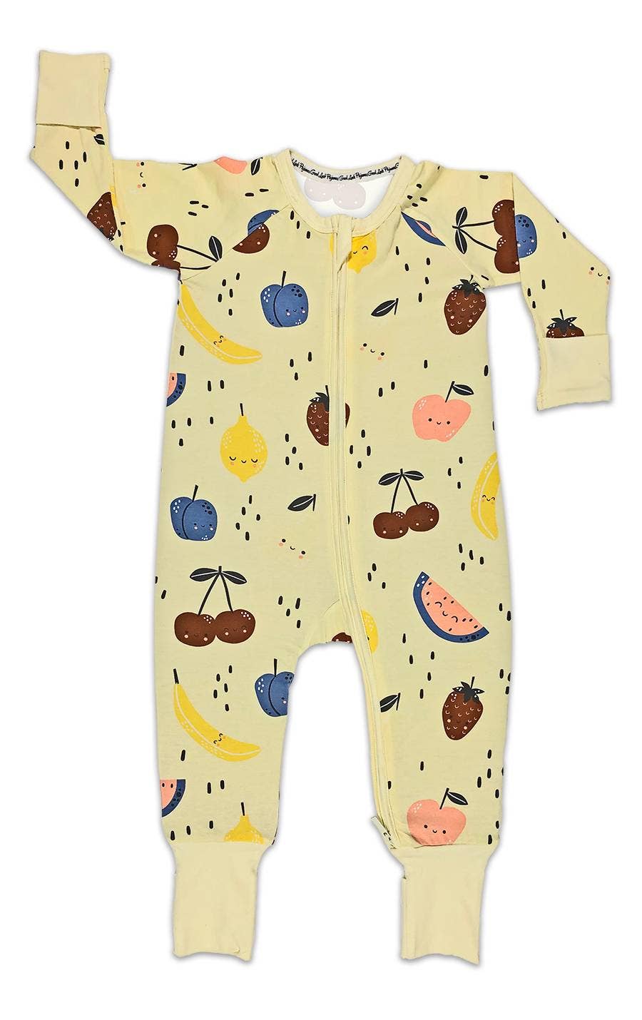 Good Luck Sock - Wholesale Sleepsuit - Baby - Fruit, Yellow Baby Pajamas