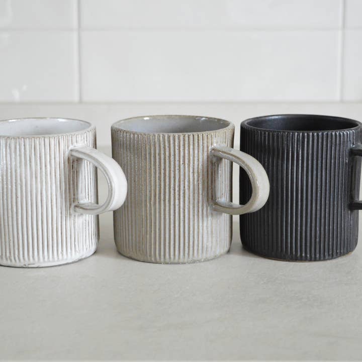 Karolina Bednorz Ceramics - Wholesale Coffee Mug - MILLERIGHE * CASE OF 8 * Ceramic Mug Handmade in Italy