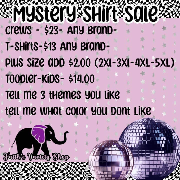 Mystery Shirt Sale for wholesale by Faith'sVarietyShop