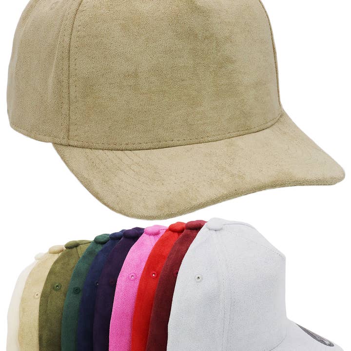 Cap Zone - Vente Casquette de baseball – unisexe - Casquette de baseball cinq panneaux en suédine vegan premium