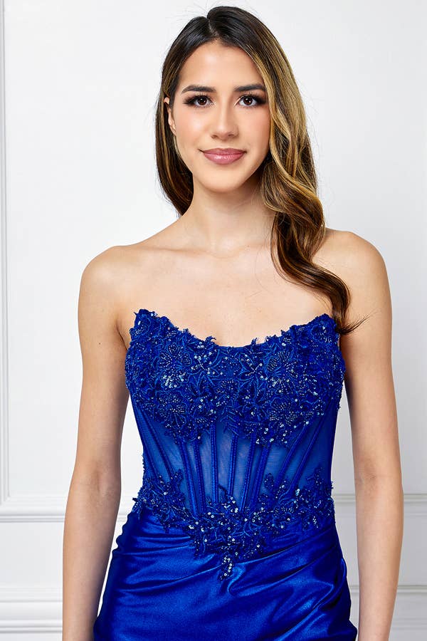 Babyfox Apparel - Wholesale Dress - Women's - Lace Bateau Neckline Bustier Corset Fitted Short Dress12