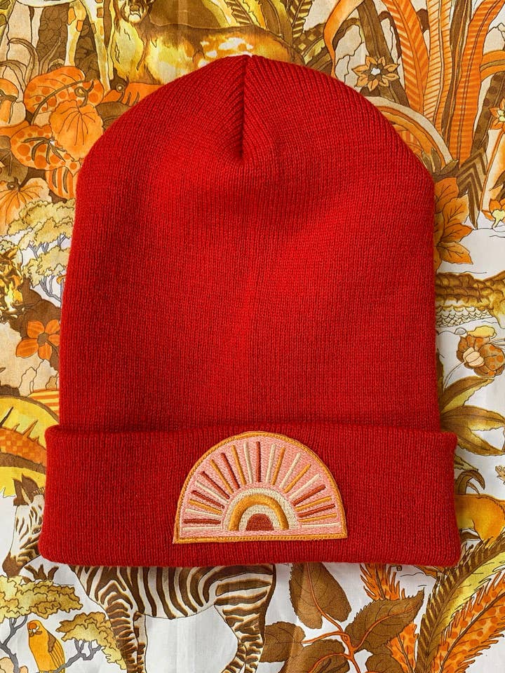 Pink Sun Beanie for wholesale by MBMB