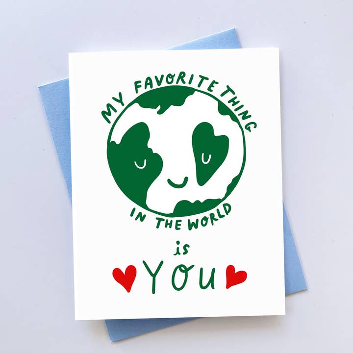 El Mundo - tarjeta de amor en letterpress para venta al por mayor de Ghost Academy